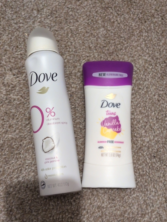 Dove Other - Dove Aluminum-Free Vanilla Cupcake Deodorant And Coconut Jasmine Deodorant Spray